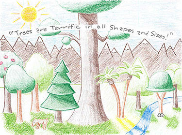 Arbor Day 1st Place Grand Prize winning poster by Jenny Ha