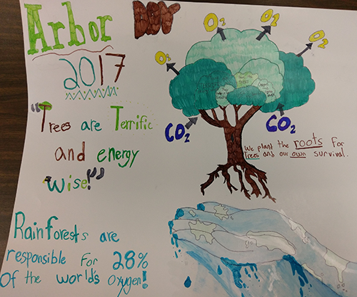 1st Place Arborday Poster Contest in Carroll County: Avery Selivan