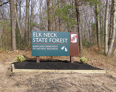 Elk Neck State Forest Entrance Sign