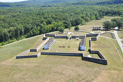 Aerial view of Fort Frederick State Park