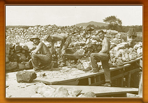 Civilian Conservation Corps re-building Fort Frederick