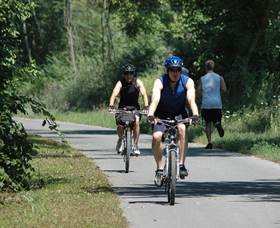 Bicykcling and Running on the Western Maryland Rail Trail
