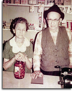 Newton Reams and his wife in their country store